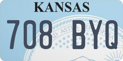 KS license plate 708BYQ