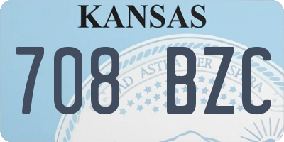 KS license plate 708BZC