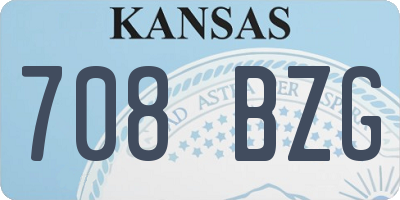 KS license plate 708BZG