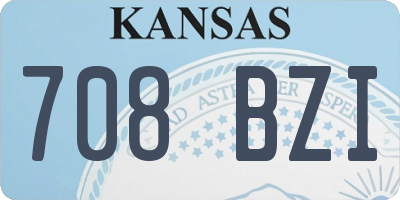 KS license plate 708BZI
