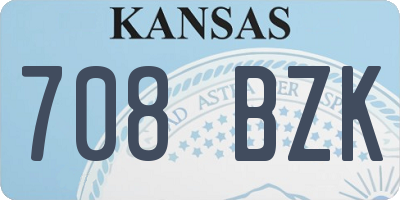 KS license plate 708BZK