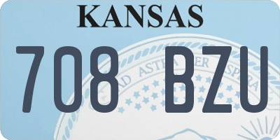 KS license plate 708BZU