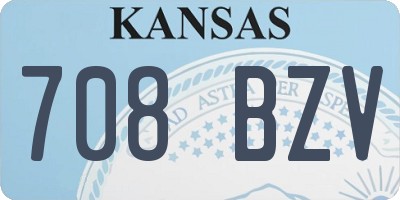 KS license plate 708BZV