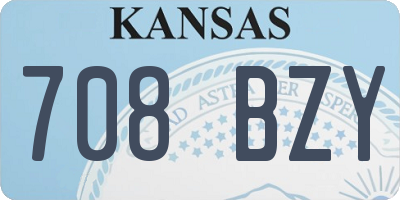 KS license plate 708BZY