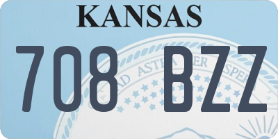 KS license plate 708BZZ
