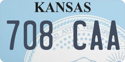 KS license plate 708CAA
