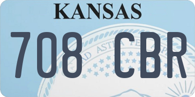 KS license plate 708CBR