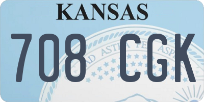 KS license plate 708CGK