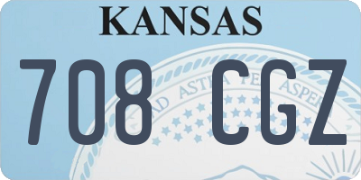 KS license plate 708CGZ