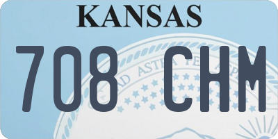 KS license plate 708CHM