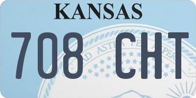 KS license plate 708CHT