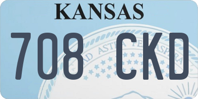 KS license plate 708CKD