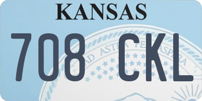 KS license plate 708CKL
