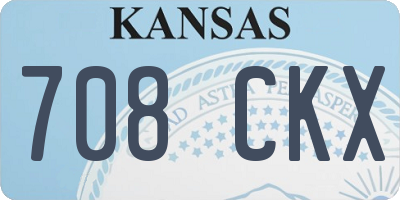KS license plate 708CKX