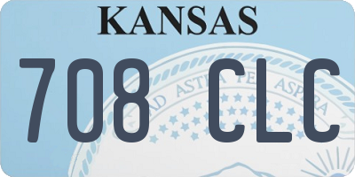 KS license plate 708CLC