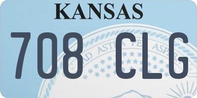 KS license plate 708CLG