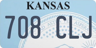 KS license plate 708CLJ