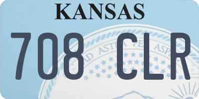 KS license plate 708CLR