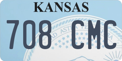 KS license plate 708CMC