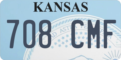 KS license plate 708CMF