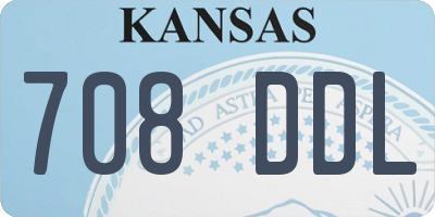 KS license plate 708DDL
