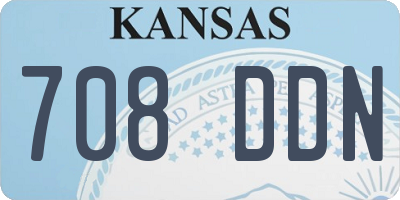 KS license plate 708DDN