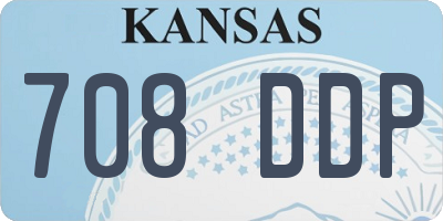 KS license plate 708DDP