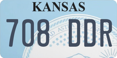 KS license plate 708DDR