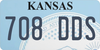 KS license plate 708DDS