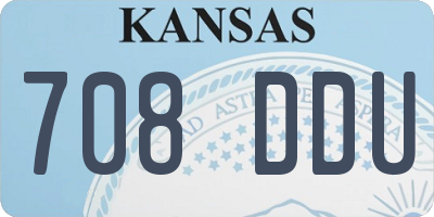 KS license plate 708DDU