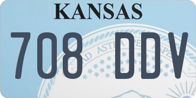 KS license plate 708DDV