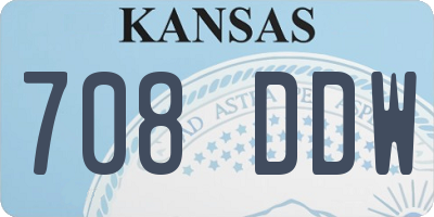 KS license plate 708DDW
