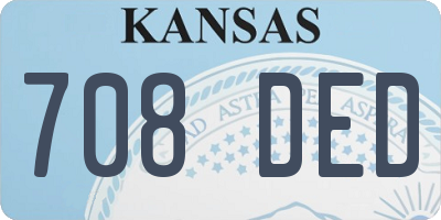 KS license plate 708DED