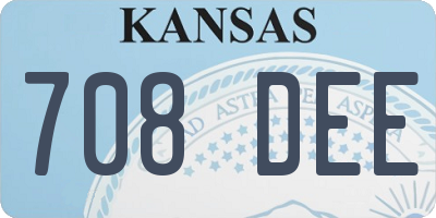 KS license plate 708DEE