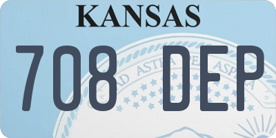 KS license plate 708DEP
