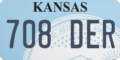 KS license plate 708DER