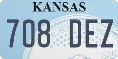 KS license plate 708DEZ