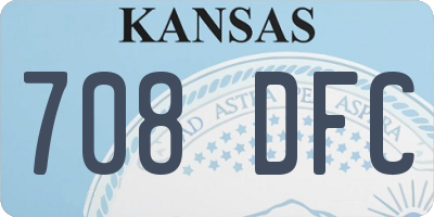 KS license plate 708DFC