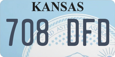 KS license plate 708DFD