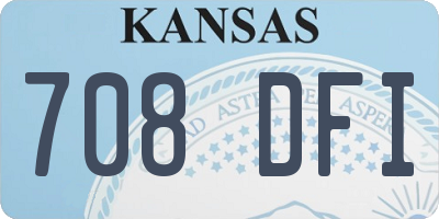 KS license plate 708DFI