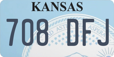 KS license plate 708DFJ