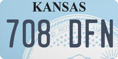KS license plate 708DFN
