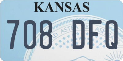 KS license plate 708DFQ