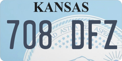 KS license plate 708DFZ