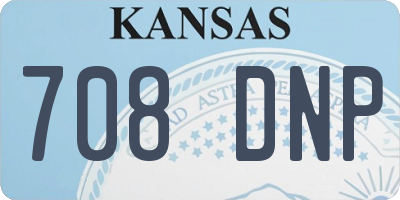 KS license plate 708DNP