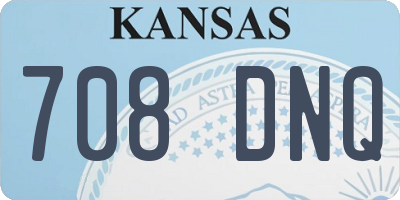 KS license plate 708DNQ