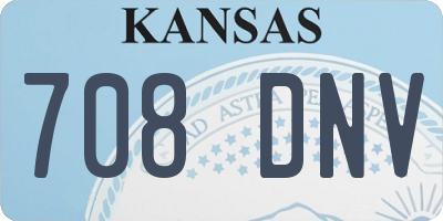 KS license plate 708DNV