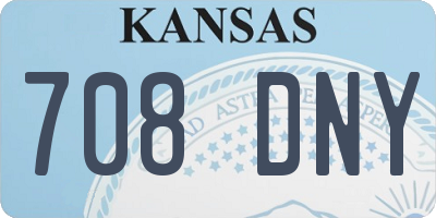 KS license plate 708DNY