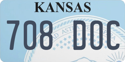 KS license plate 708DOC