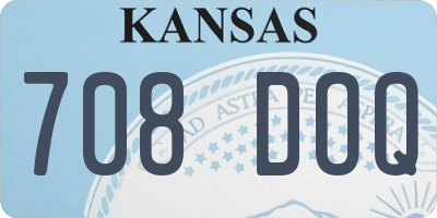 KS license plate 708DOQ